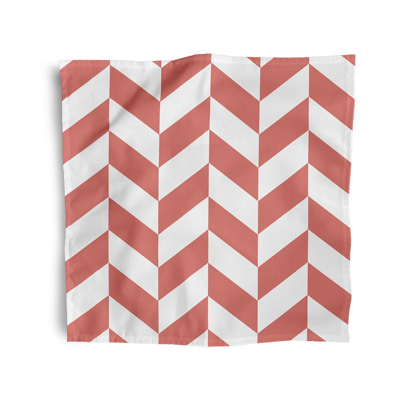 Kipling 4 Piece Napkin Set, 18" W x 18" L, Coral