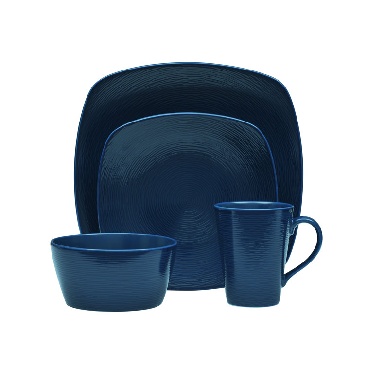 Noritake Colorscapes Swirl 4-Piece Square Place Setting, Service for 1