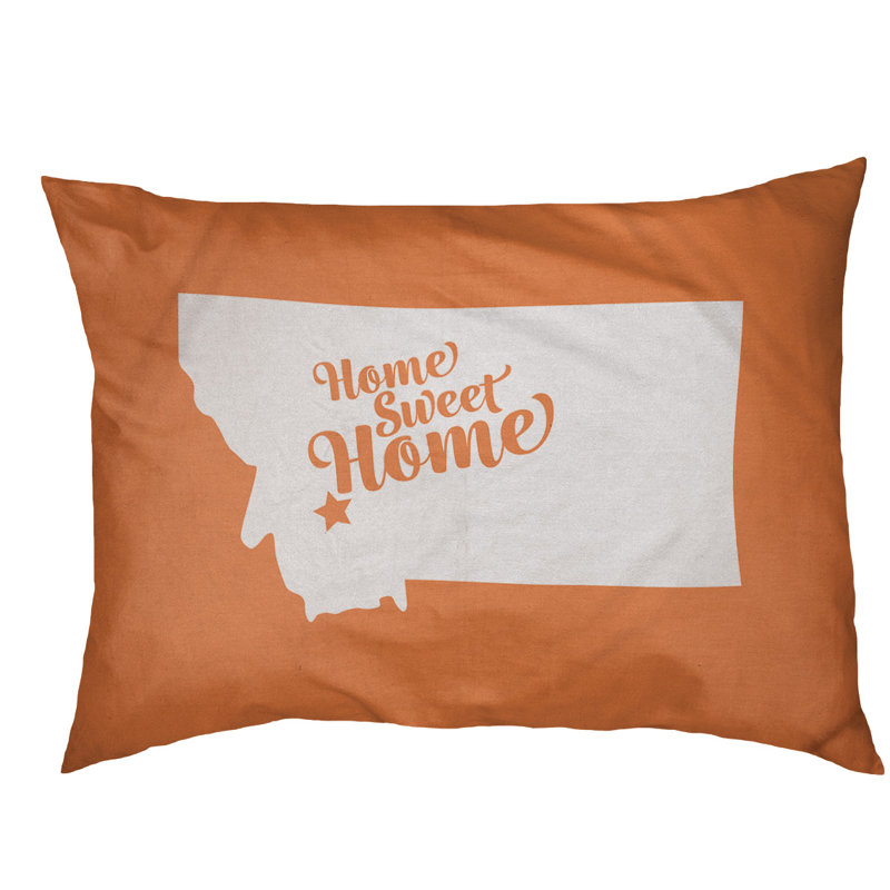 Coussin d'extérieur pour chien Home Sweet, Moyen (l 40 po x P 30 po x H 6,5 po), Orange, Butte