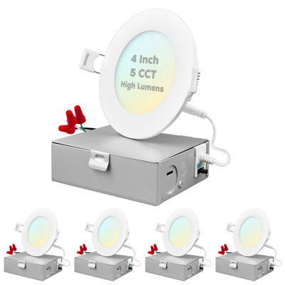 Ensemble d'éclairage encastré sélectionnable à DEL de nouvelle construction 4 "Luxrite