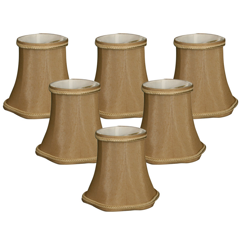 4.5'' H Silk Bell Candelabra Shade, Antique Gold