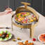 Réchaud pour buffet 16,9 pte avec couvercle en verre visible