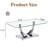 47.24" Glass Top Coffee Table With U-shape Sleek Stainless Steel Base-1154896661