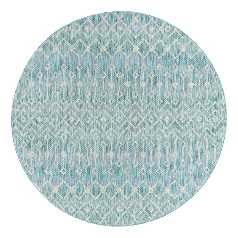 Kimber Geometric Indoor / Outdoor Rug, Round 7'10"