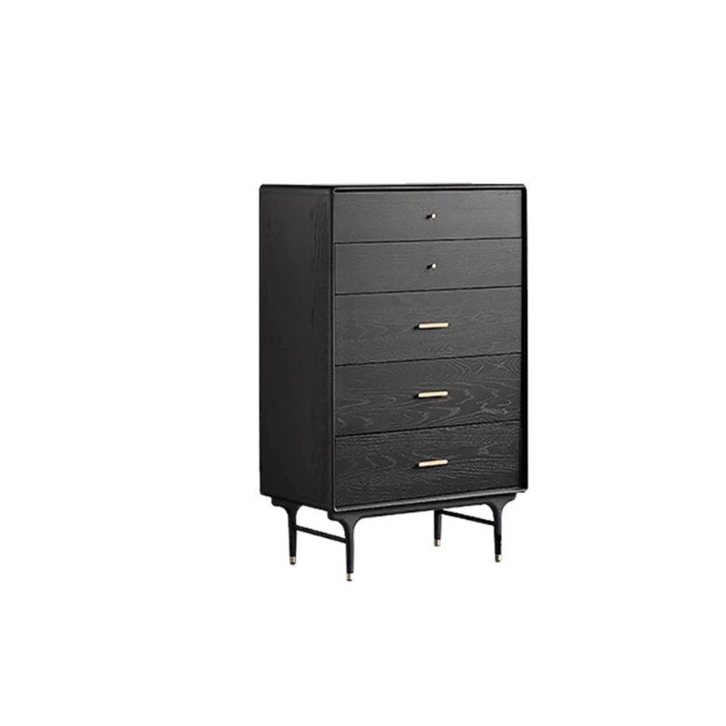 Modern Simple Tall Accent Cabinet Accent Chest, Black