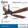 52" Dyno 5 - Blade Standard Ceiling Fan with Remote Control and Light Kit Included
