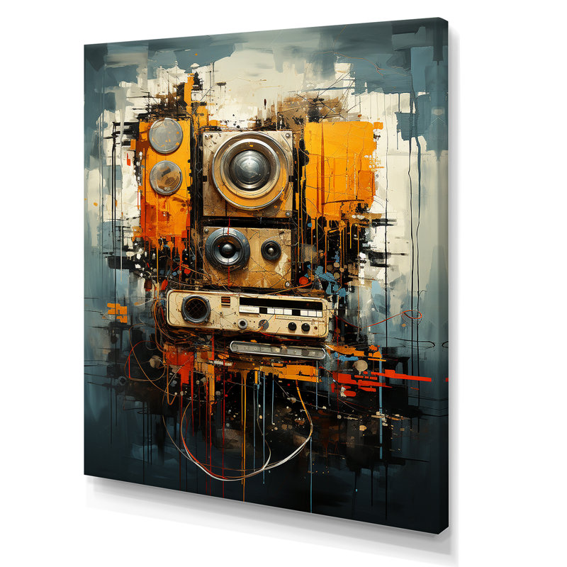 Cassette Monster Popart I - Cassette Tapes Wall Art, Toile tendue, 44" H x 34" W