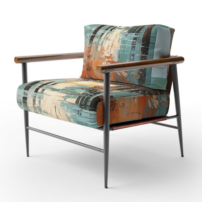 Fauteuil d'appoint Coastal Pier Perspect Pointillism I, Noir