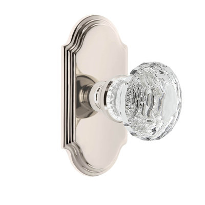 Assiette courte Grandeur Arc avec poignée en cristal brillant