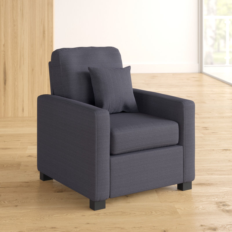 Fauteuil en polyester de 31 po de largeur Kaosayn, Graphite