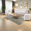 Canapé moderne à 3 places avec pattes en bois Modern Sofas, White Boucle