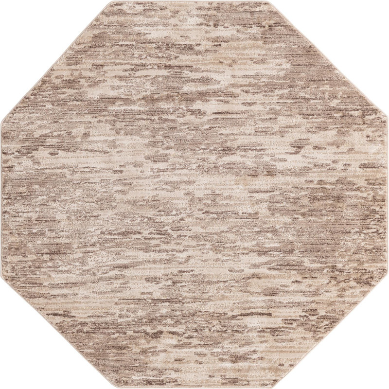 Perillo Abstract Indoor Rug, Octagon 6' x 6'