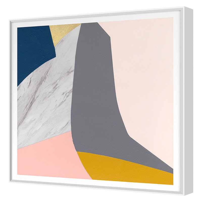 Mode # 6 par Kyle Goderwis - reproduction d'un seul cadre, Cadre blanc, H 42 po x l 42 po