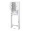 Armoire de rangement pour salle de bain en bois au-dessus de la toilette avec tablette réglable 23,62 x 7,72 x 67,32 po