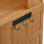 Grand îlot de cuisine en bois pour patio avec banc-1918417835