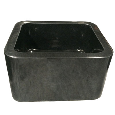 Abrams 18'' L Farmhouse / Apron Single Bowl Engineered Stone Kitchen Sink