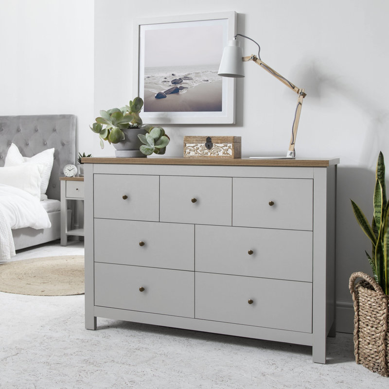 Maryhannah 2 Door Manufactured Wood Wardrobe, Stone Grey
