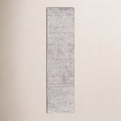 Balos Hand Tufted Viscose Geometric Indoor Rug