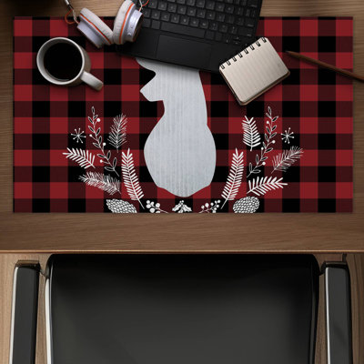 Deer plaid - 14.00"x24.25" Desk mat