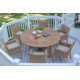 Fleur 63'' Round 6 - Person Outdoor Dining Set with Cushions
