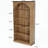 Solid Wood 5-Shelf Arched Bookcase