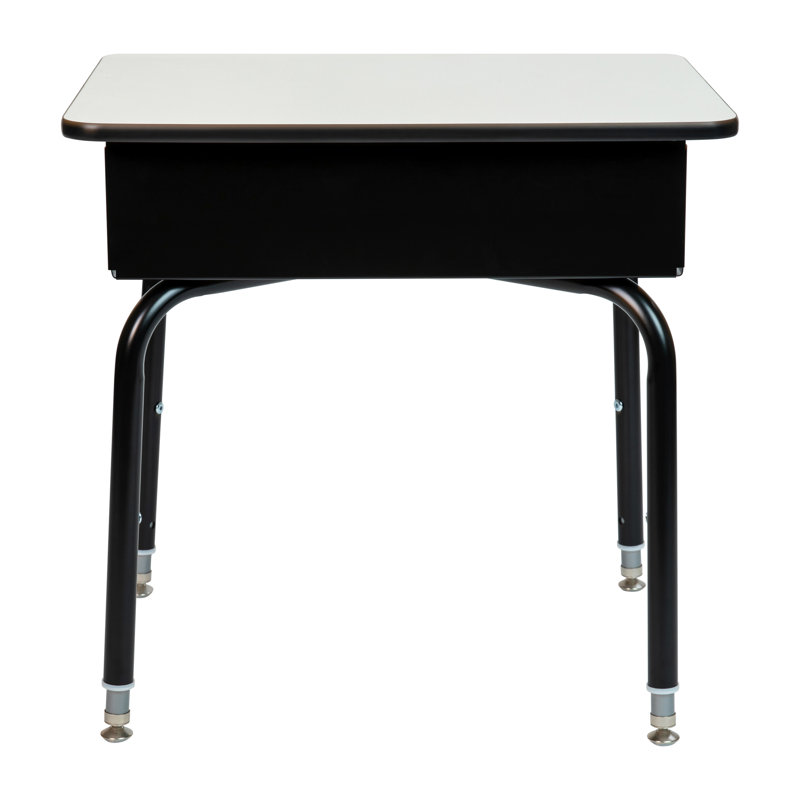 Bureau pour étudiant à hauteur ajustable Goddard, Blanc / noir