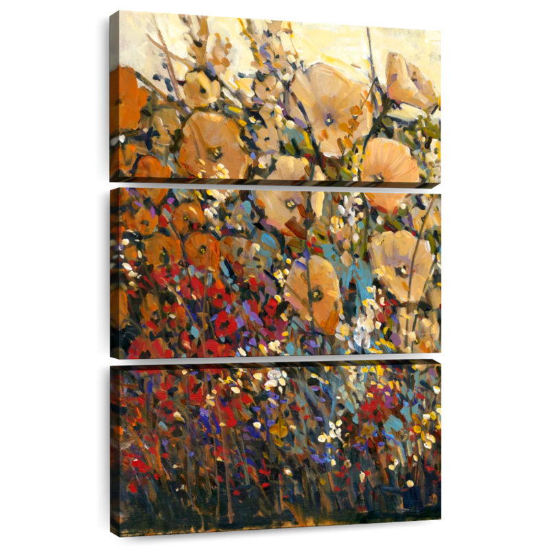 Harnek, fleurs vives et audacieuses I, H 32 po x l 20 po