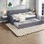 Lit de jour rembourré gris simple avec couchette multifonctionnelle et chargement USB