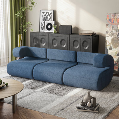 Novelty Living Comfort WOWMAX Modular Boneless Sectional Couches for Living Room, Small L Shaped Couch, Convertible Sleeper Sofa Bed with Cloud Couchs Furniture Adjustable Sofa, Compression