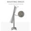 Organisateur de bijoux sur pied avec lumière DEL - Miroir pleine longueur verrouillable, 4 angles réglables -1497089226
