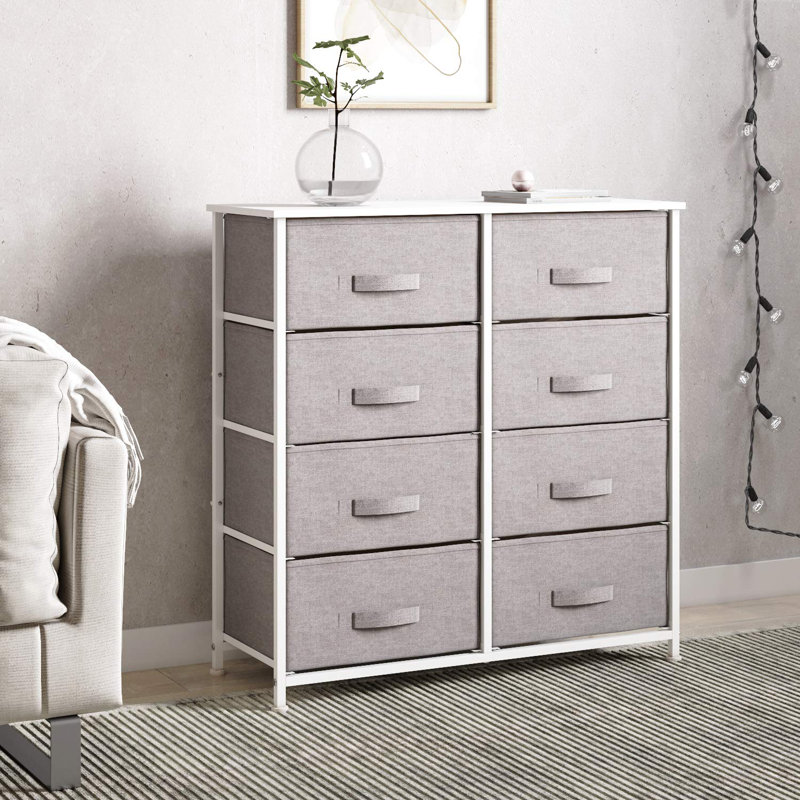 Flemings Iron 8 - Drawer Chest of Drawers, Grey