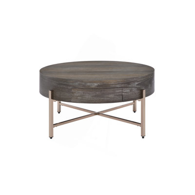 Table basse Weyton brun clair et champagne