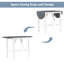 Ensemble de salle à manger 3 pièces à hauteur de comptoir en bois avec 2 chaises rembourrées pour petits espaces, blanc et gris-2803113-2803116-2803120