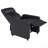 Black Upholstered Push-Back Recliner Chair
