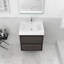 Base de meuble-lavabo mural 24 po Moreno avec plateau en acrylique renforcé Moreno-590151398
