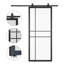 Porte de grange en verre 36 po x 84 po avec quincaillerie d'installation JUBEST, une pièce sans assemblage requis-82401104