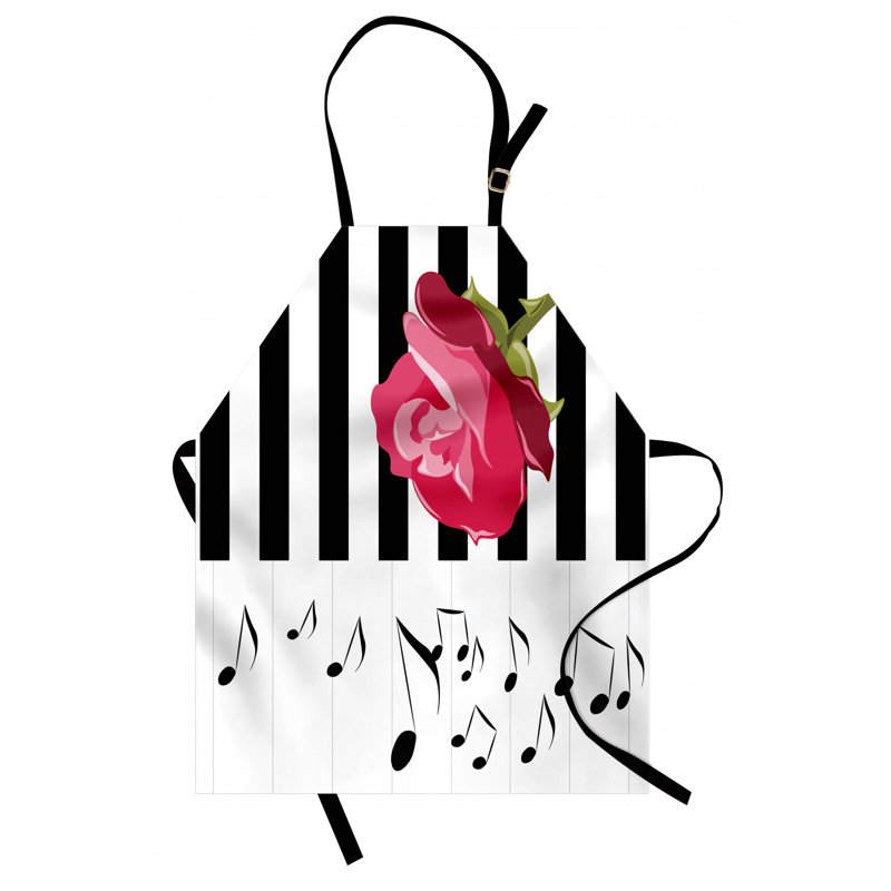 Tablier rose au piano