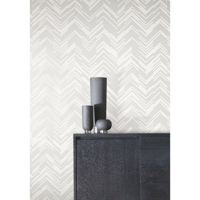 Chevron Metallic Wallpaper Roll