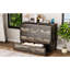 Lit avec station de charge, tiroir de rangement grand format, gris rustique, armoire pliable, station et rangement, bureaux à domicile-864276601-864276596