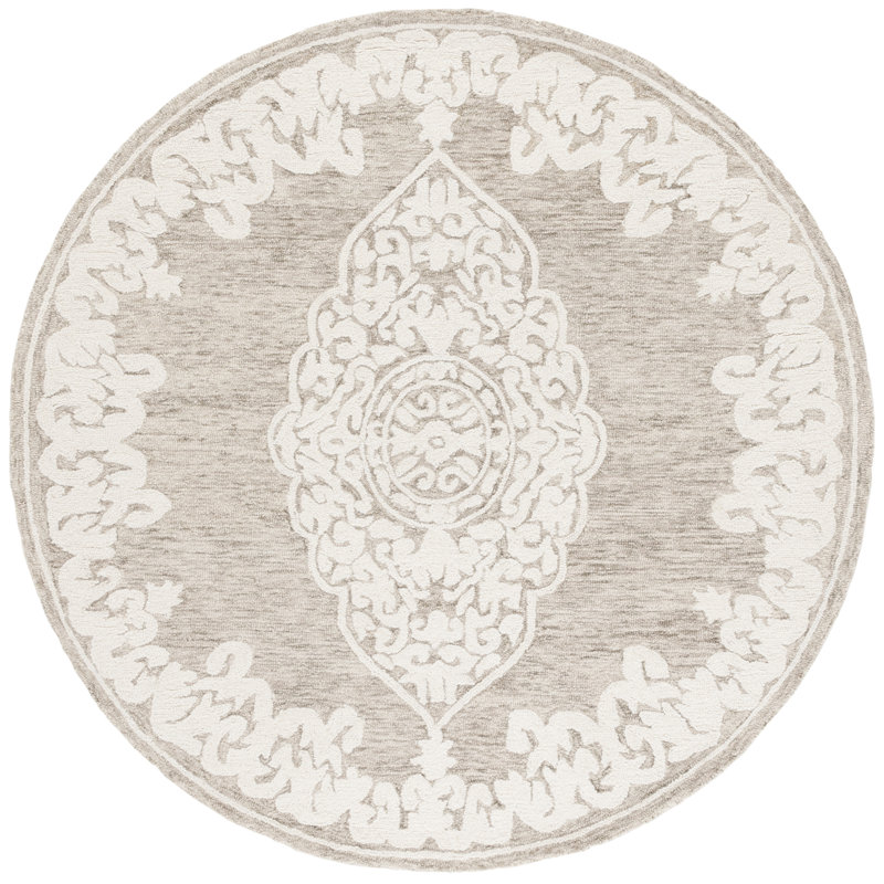 Tapis oriental en laine touffeté à la main Massai, Rond 6 pi