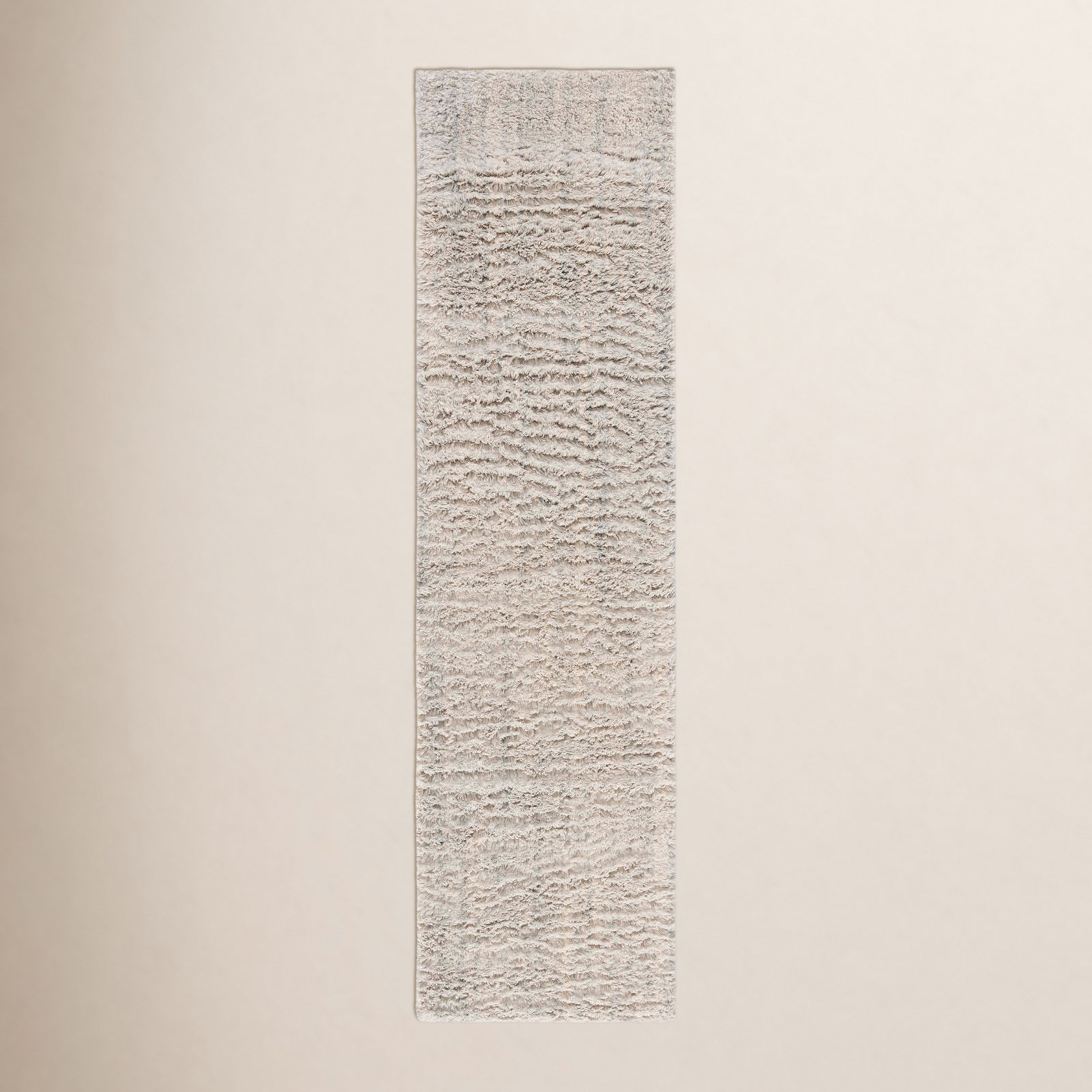 Silver Ivory Hand-Woven Rug, Runner 2'3" x 9'