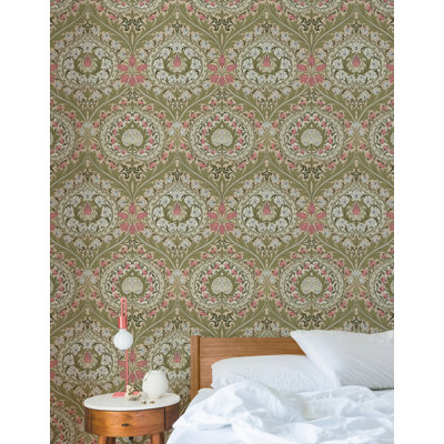 William Morris Eden Wallpaper Bryelle Peel & Stick Damask Roll