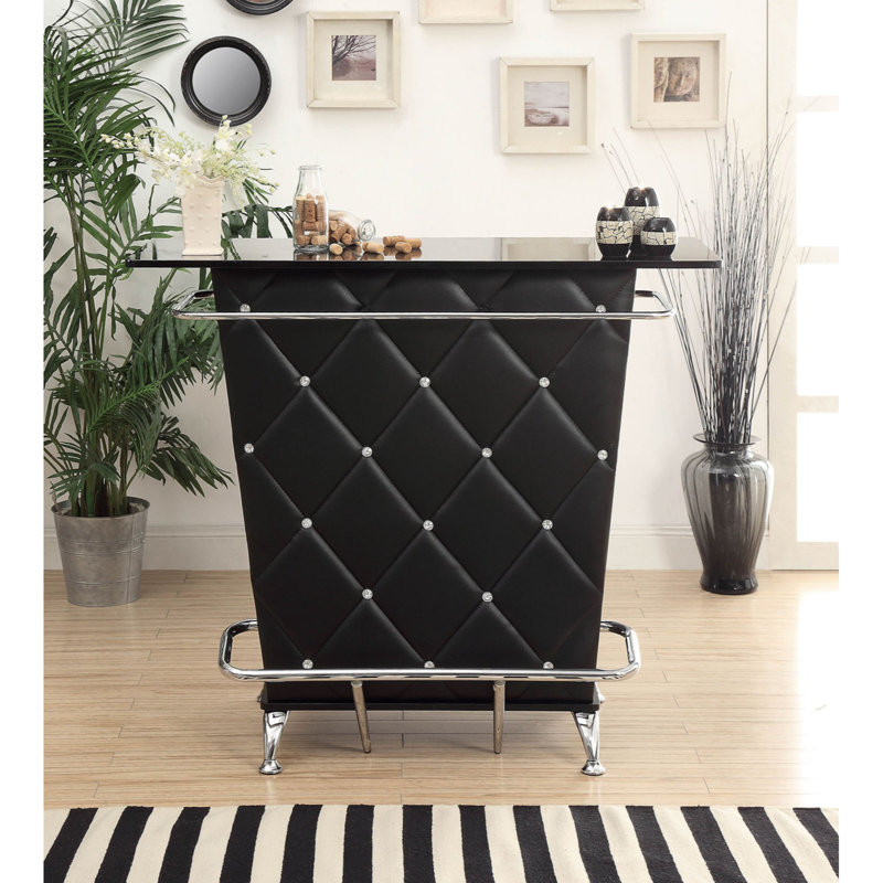 Longinidis Metal Dining Table, Black