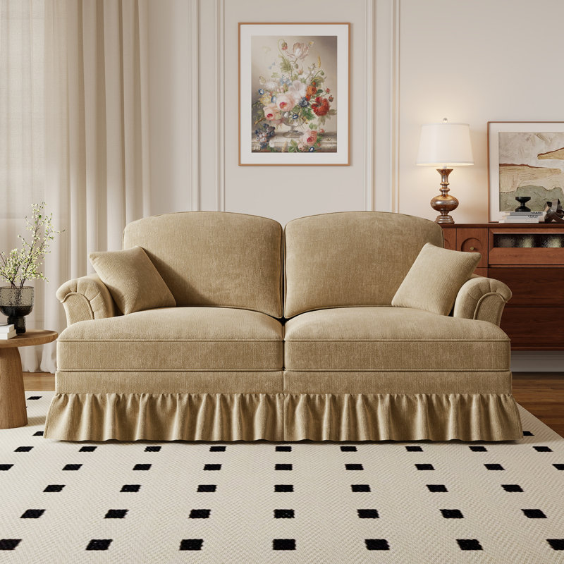 Canapé 76,4 po Chenille, Brun