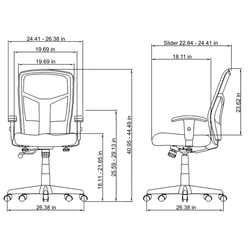 Pader High-Back Swivel Mesh Task Chair