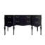Console Ornate noire avec quincaillerie dorée et détails sculptés-725238265