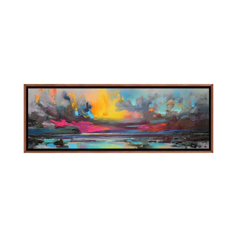 «Skye» par Scott Naismith - impression d'art graphique panoramique, H 16 po x l 48 po x 1,5 po