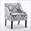 Chaise d'appoint rembourrée en mousse et à ressorts sinueux pour la salle à manger de la chambre à coucher du vestibule