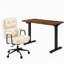 Bureau debout électrique à hauteur ajustable avec chaise de bureau en similicuir-1361006268-1592680332-1592680333