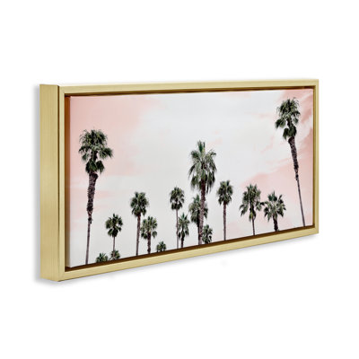Cadre flottant Laguna Beach Pink Palms, design par Natalie Carpentieri